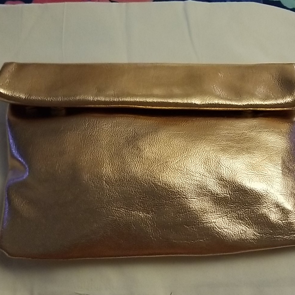 Torrid rose gold clutch purse
